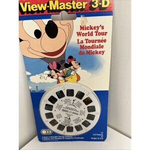 View Master 3D Disney Mickey’s World Tour Reels 7208 Tyko 1991 NOS -sealed